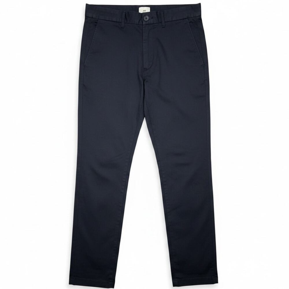 H&M Mens Skinny Fit Chino Trousers Pants Size 29x32 (31x32) Dark Navy Blue New